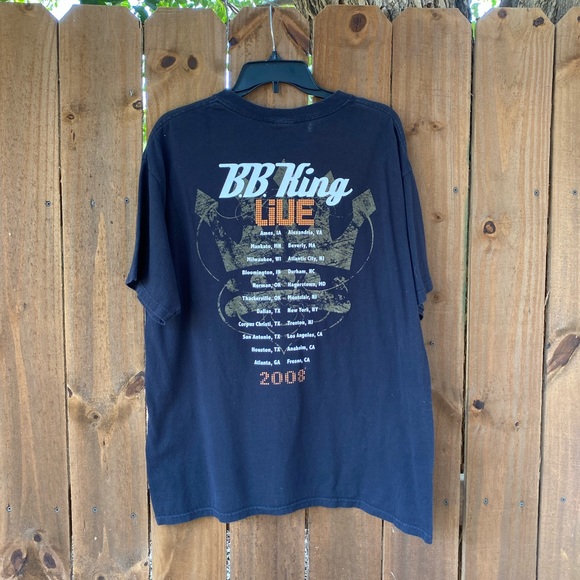 Vintage 00s  BB King Live tour 2008 concert T-shirt Size XL By Anvil tag - Picture 3 of 8